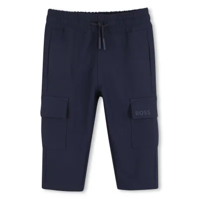 NAVY CARGO PANT ELASTIC WAIST PULL TIE / J52855-849