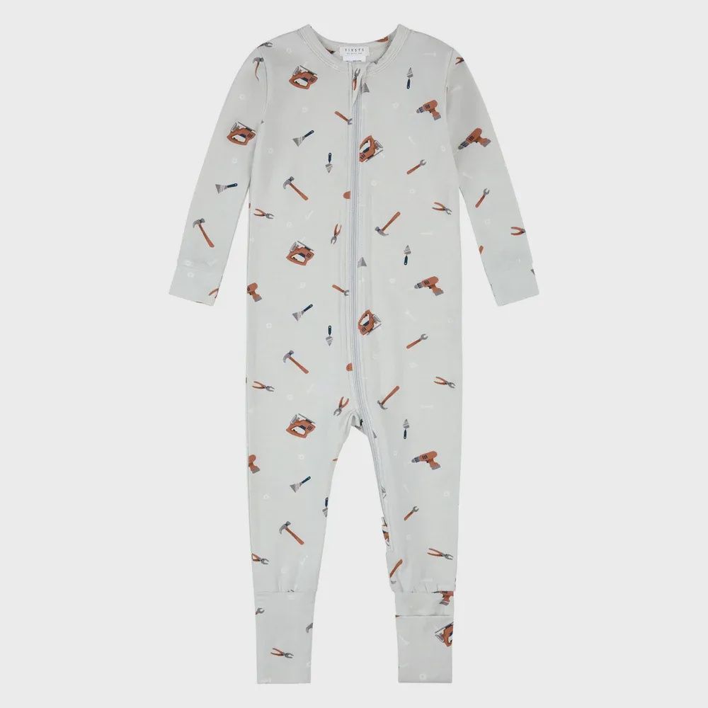 LIGHT GREY CONVERTIBLE SLEEPER TOOLS PRINT 2WAY CLOSURE / 26SGL31Q04/B