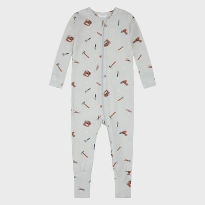 LIGHT GREY CONVERTIBLE SLEEPER TOOLS PRINT 2WAY CLOSURE / 26SGL31Q04/B