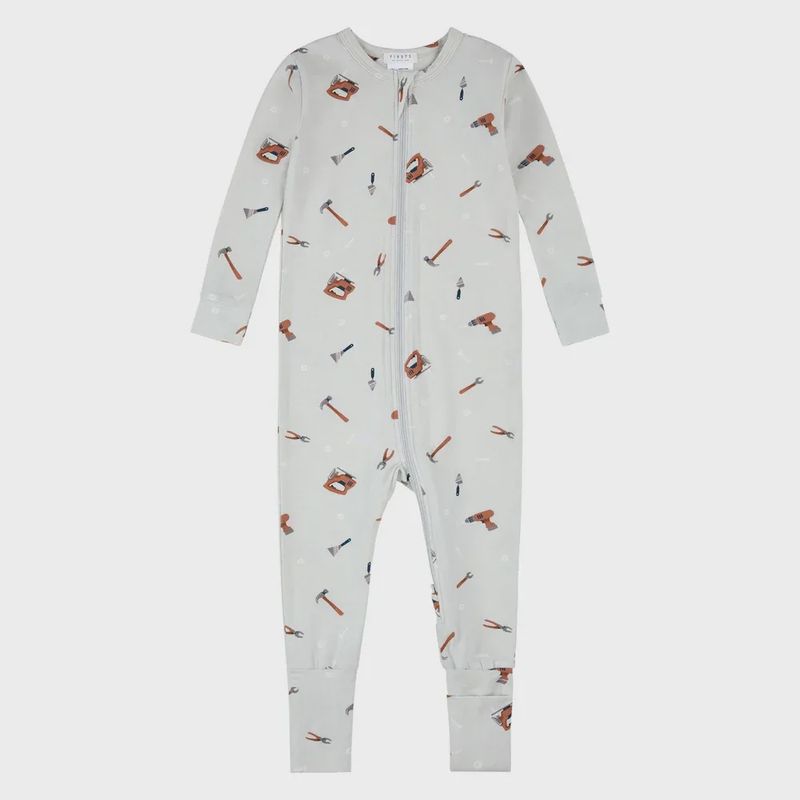 LIGHT GREY CONVERTIBLE SLEEPER TOOLS PRINT 2WAY CLOSURE / 26SGL31Q04/B
