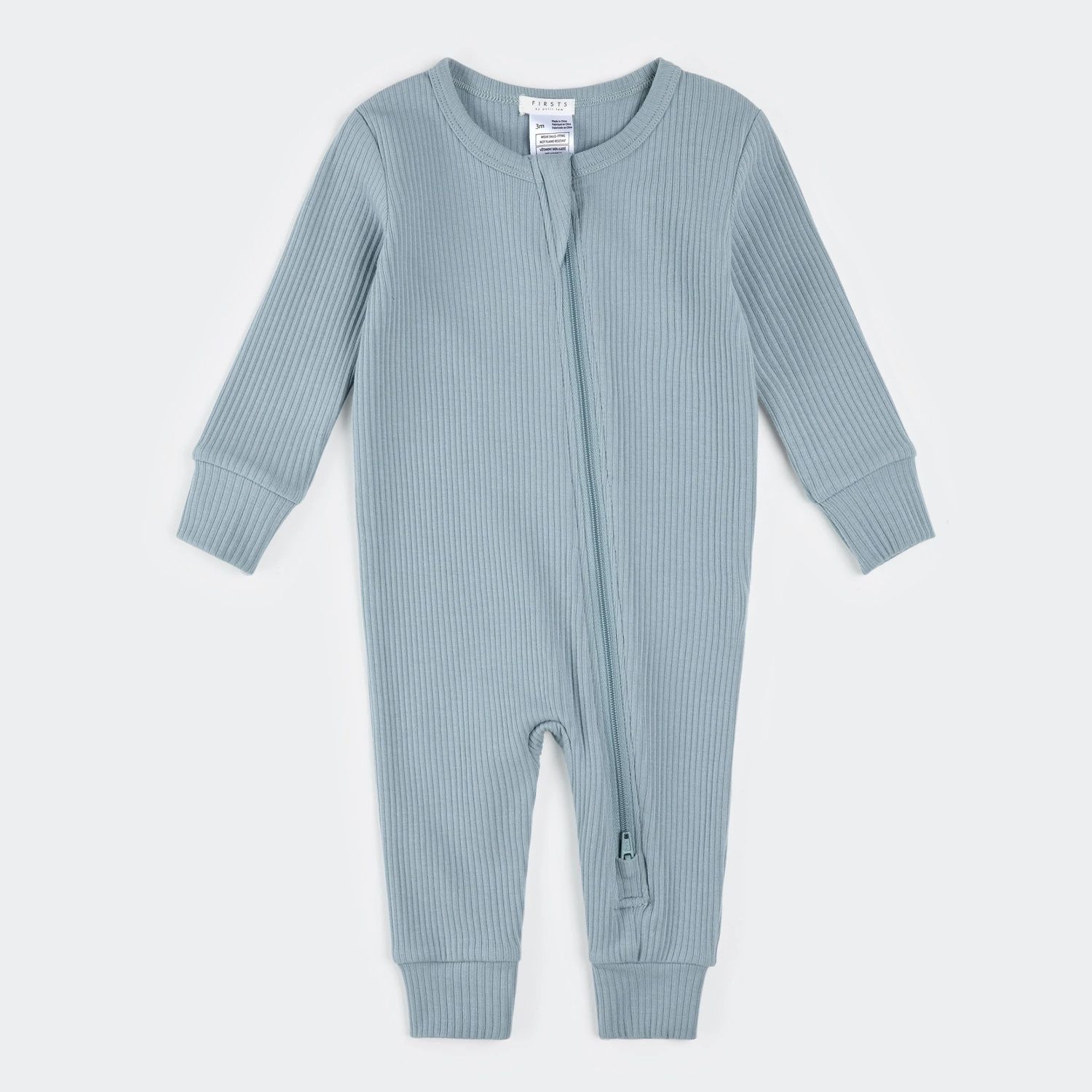 LIGHT BLUE RIBBED SLEEPER NO FEET / 26SGL34Q03/B