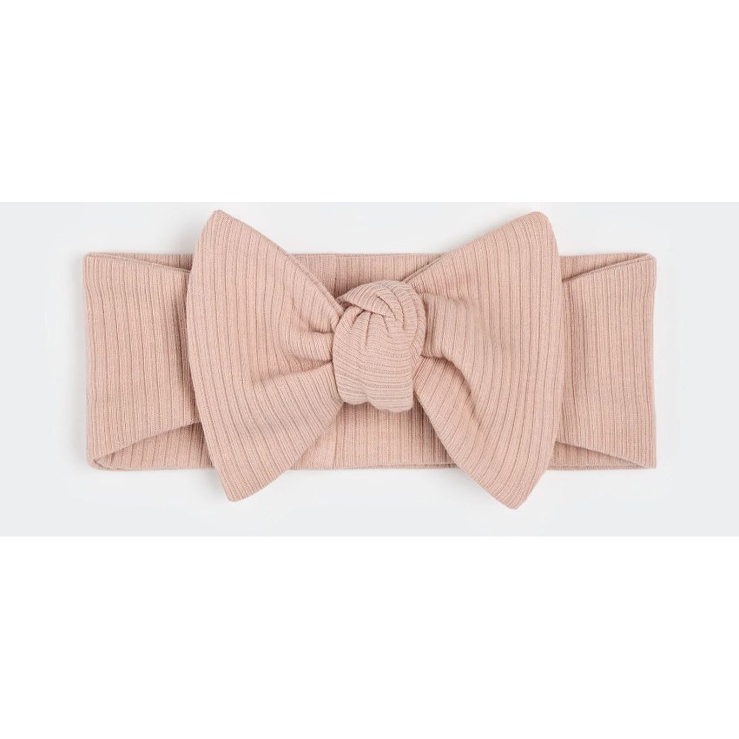 LIGHT PINK KNIT HEADBAND BOW TRIM / 26SGW32A01/B