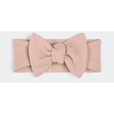 LIGHT PINK KNIT HEADBAND BOW TRIM / 26SGW32A01/B