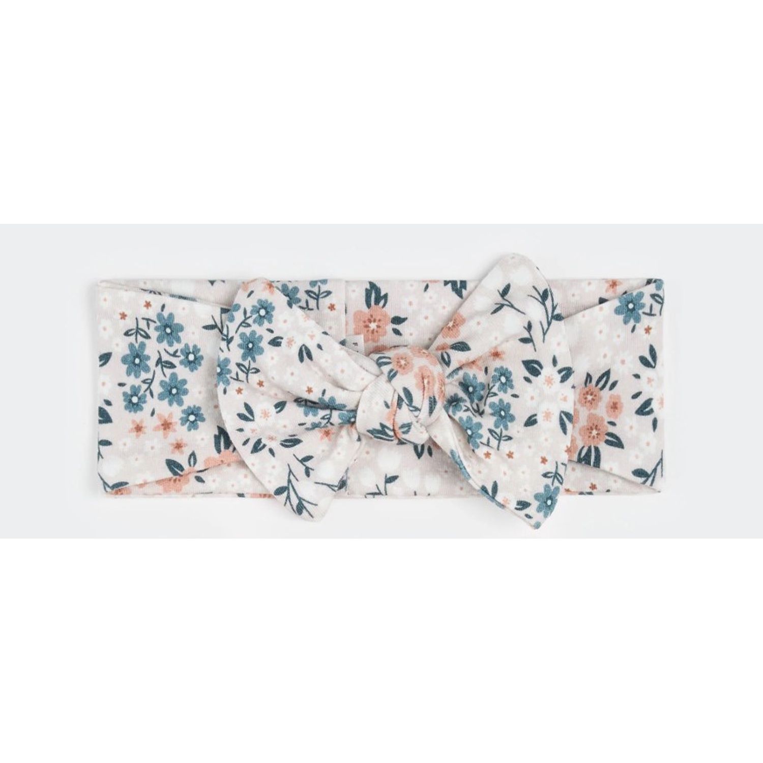 BEIGE FLORAL HEADBAND KNIT BOW TRIM / 26SGW32A01/B