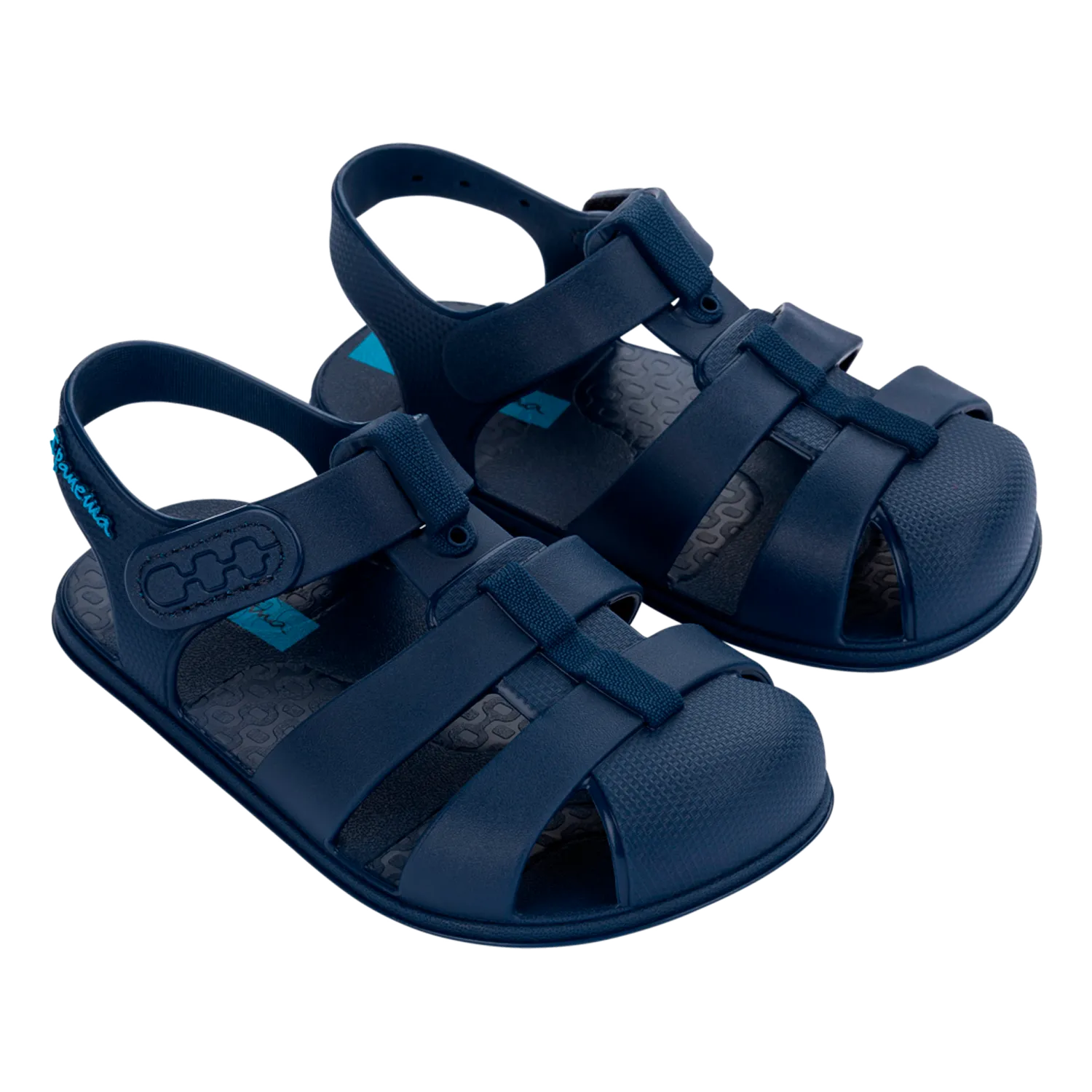 DARK BLUE SANDAL BABY VELCRO STRAP / 83809-BP427