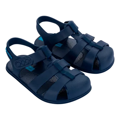 DARK BLUE SANDAL BABY VELCRO STRAP / 83809-BP427