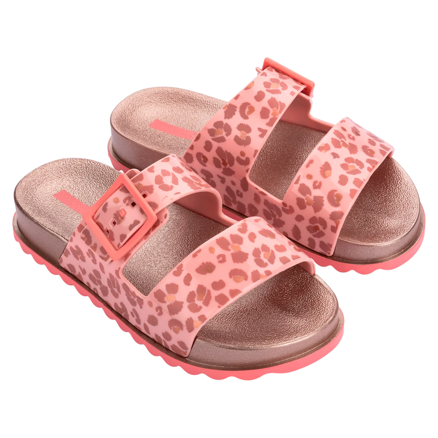 PINK METALLIC SANDAL PRINTED STRAPS / 83807-BN497