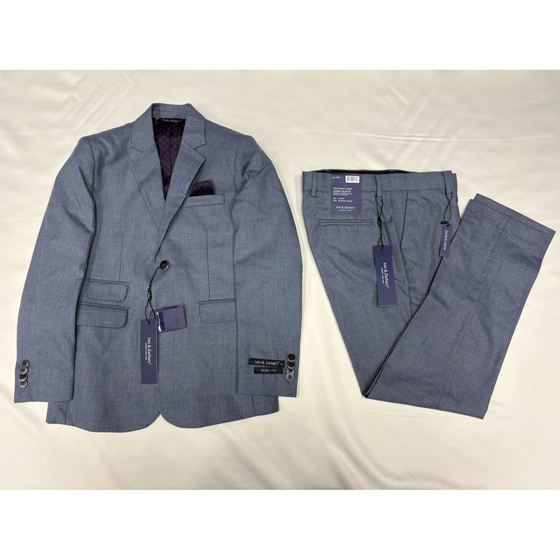 GREY CHECK 2PC SUIT HUSKY / 5823BLUE GREY CHECK 2PC SUIT HUSKY / 5823BLUE