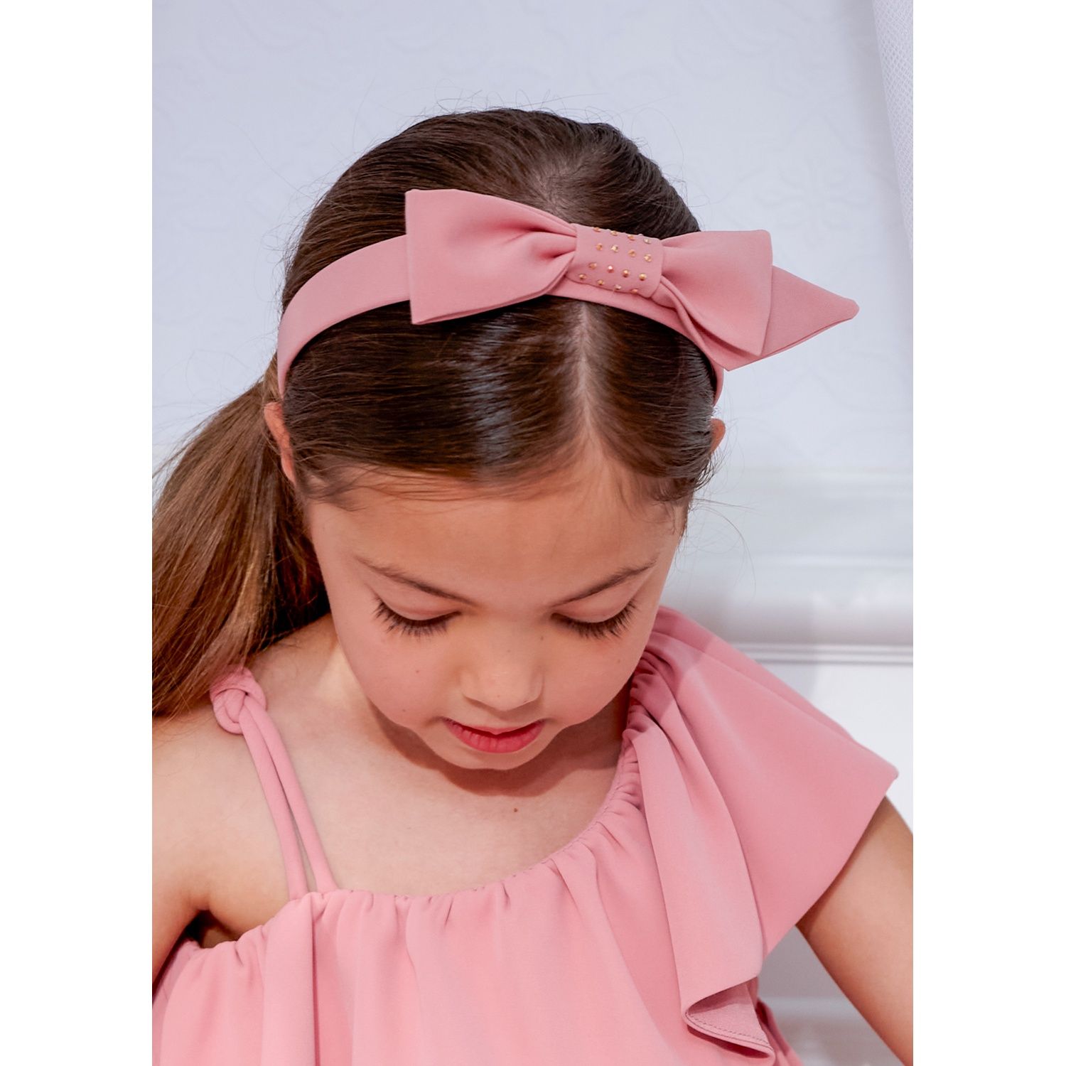 ORCHID HEADBAND CREPE BOW / 5473-060