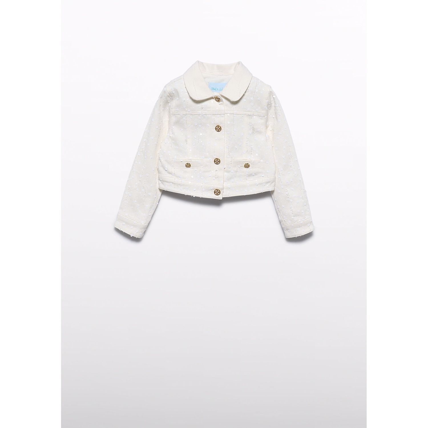 CREAM JACKET WITH SEQUINS GOLD BUTTONS / 5395-003