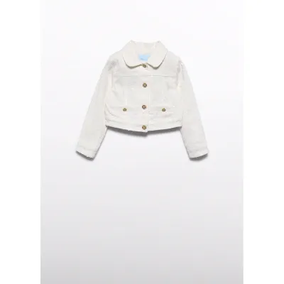 CREAM JACKET WITH SEQUINS GOLD BUTTONS / 5395-003