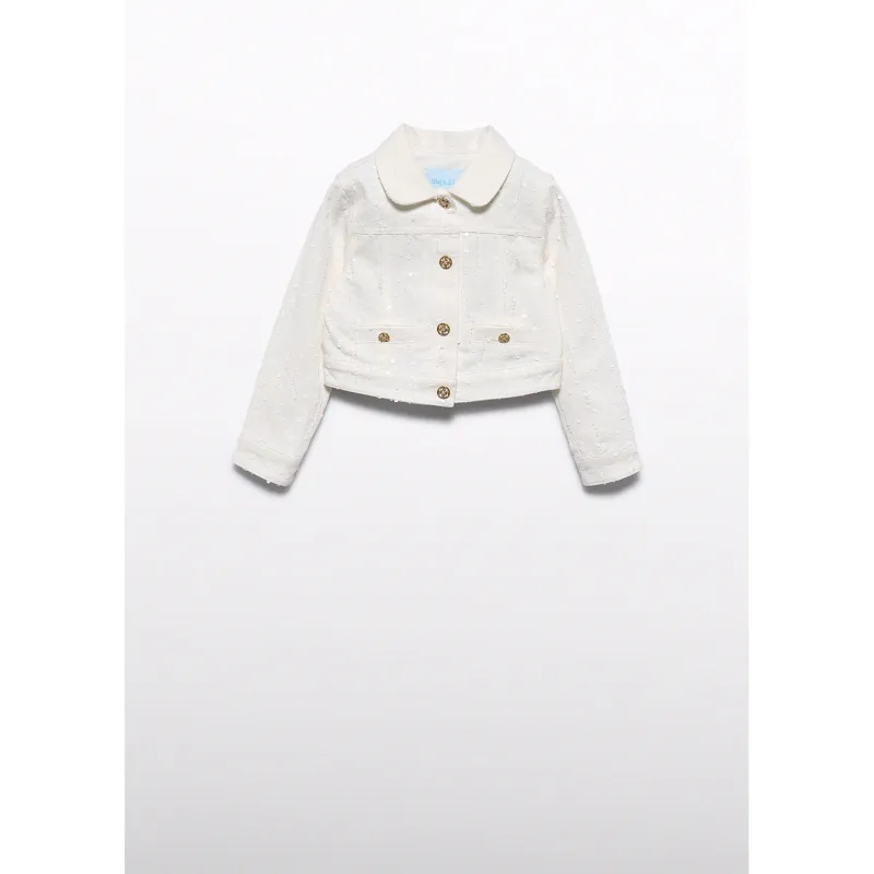 CREAM JACKET WITH SEQUINS GOLD BUTTONS / 5395-003