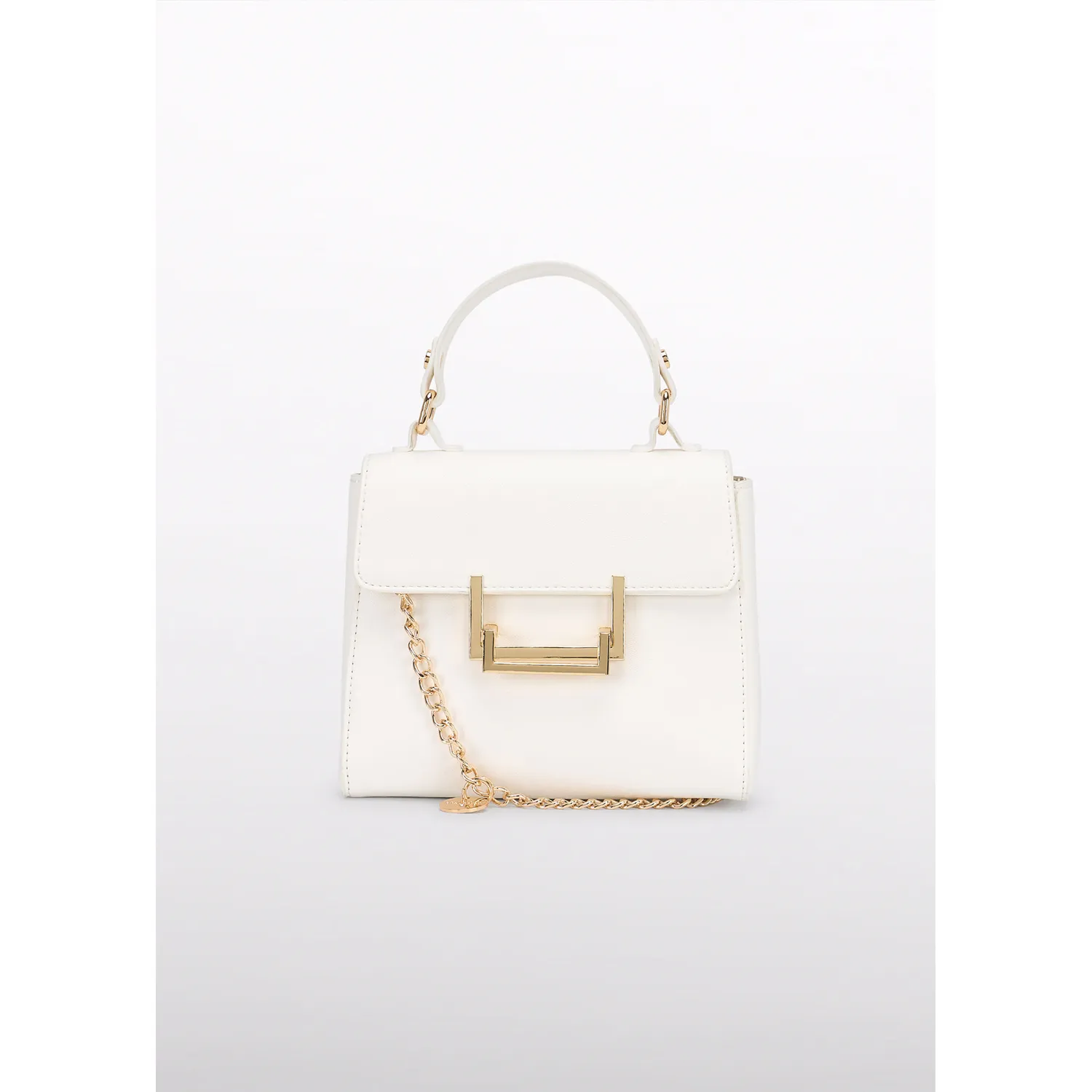 CREAM LAPEL BAG GOLD BUCKLE / 5479-056