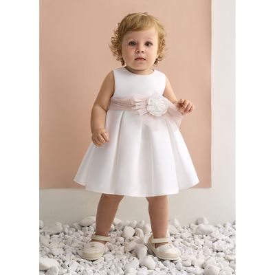 CREAM GOLD BELT WITH FLOWER APPLIQUE PLEATED / 5010-086