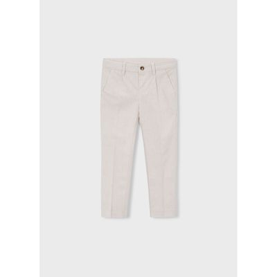 BEIGE LINEN PANT CHINO TAILORING / 3574-064