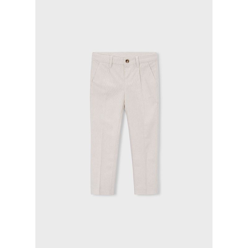 BEIGE LINEN PANT CHINO TAILORING / 3574-064