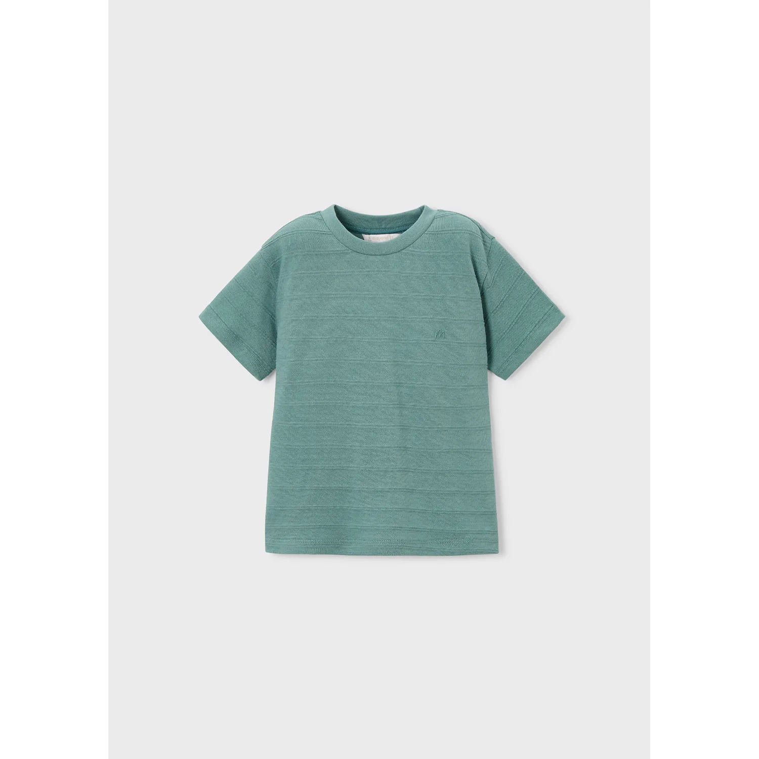 GREEN SHIRT SHORT SLEEVE TONE ON TONE PATTERN / 3061-056
