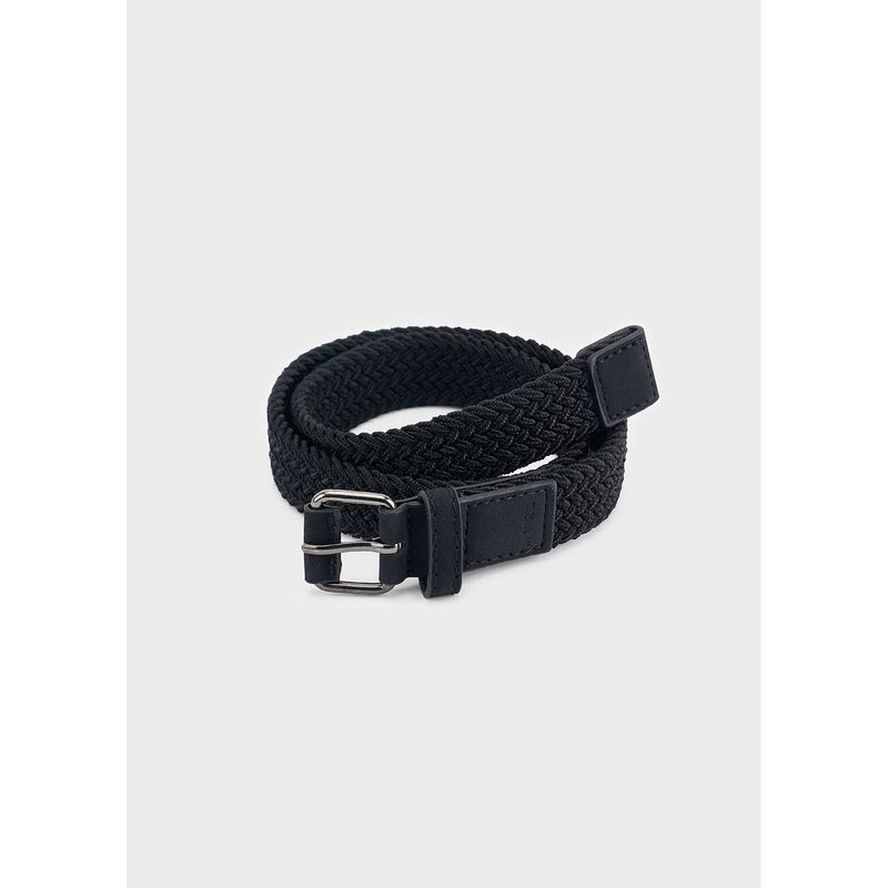 BLACK BRAIDED BELT / 10202-029