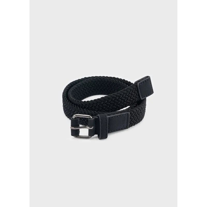 BLACK BRAIDED BELT / 10202-029
