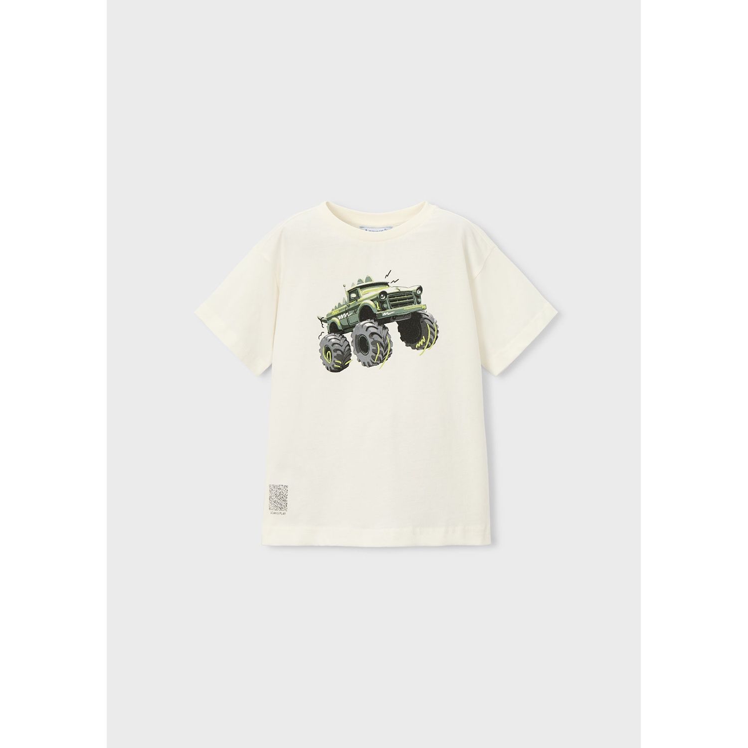 CREAM TSHIRT TRUCK PRINT SHORT SLEEVE / 3069-048