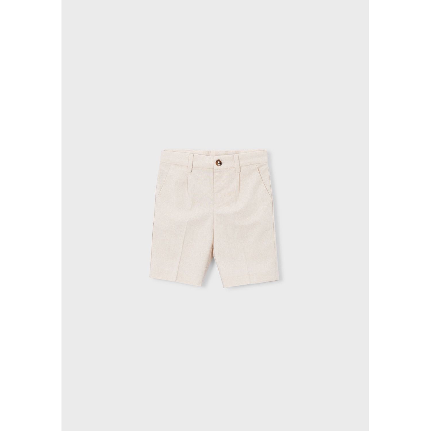 BEIGE LINEN DRESS BERMUDA SHORT / 3201-046