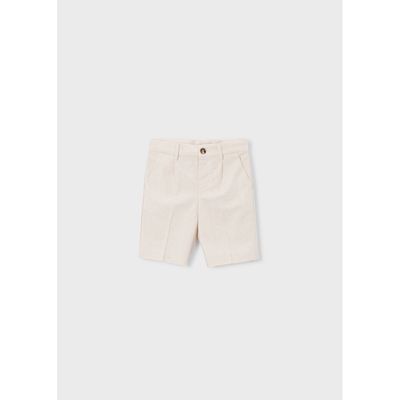 BEIGE LINEN DRESS BERMUDA SHORT / 3201-046