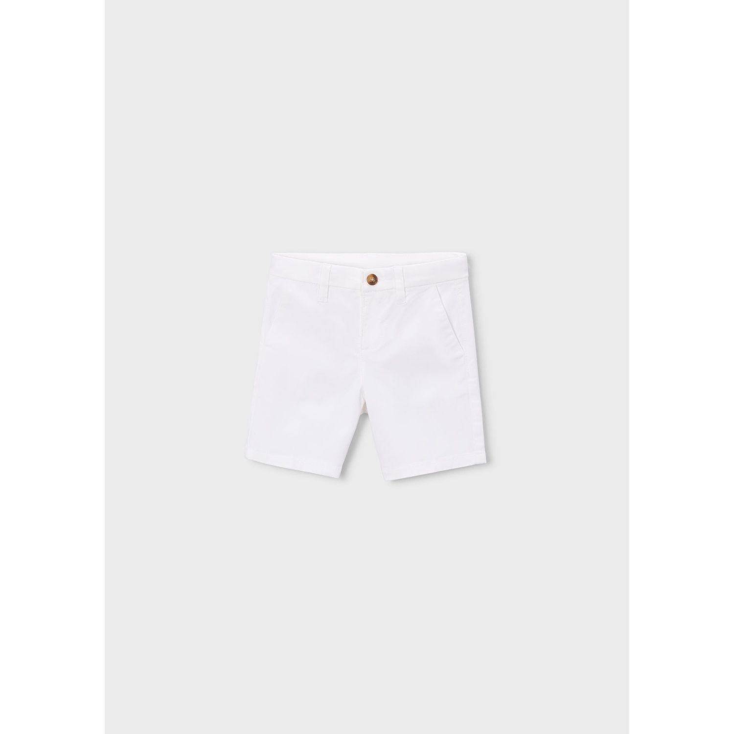 WHITE TWILL CHINO SHORTS / 202-040