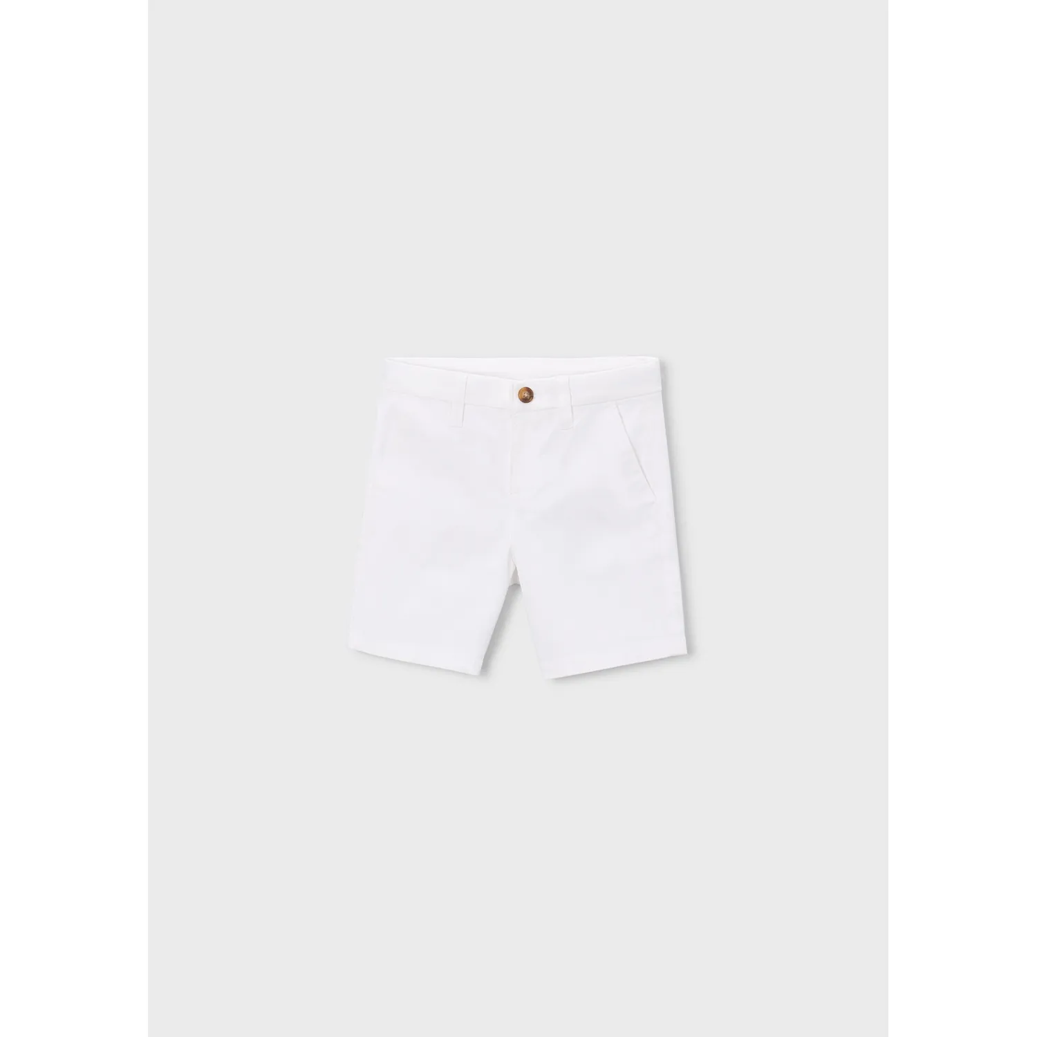 WHITE TWILL CHINO SHORTS / 202-040