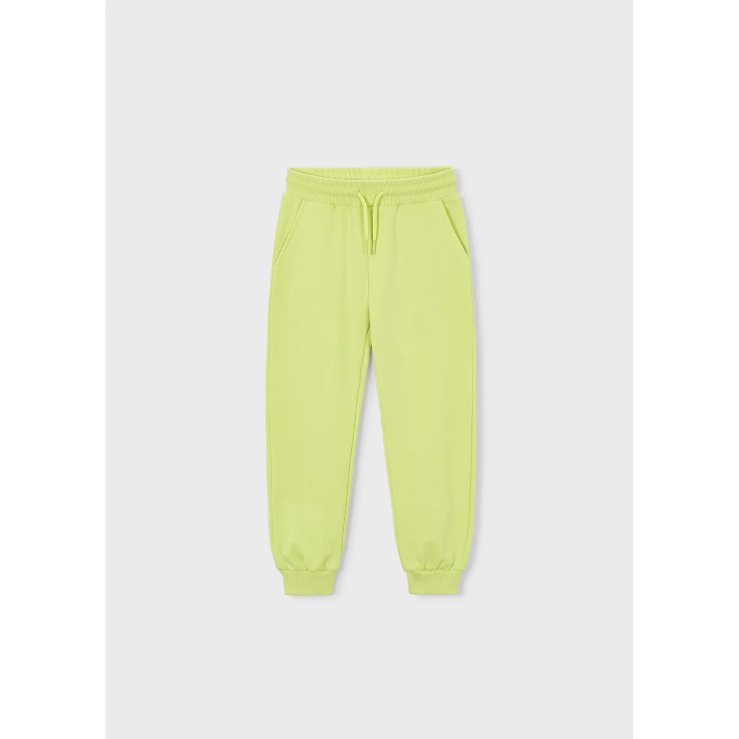 LIME GREEN FLEECE PANT CUFFED BASIC / 742-10