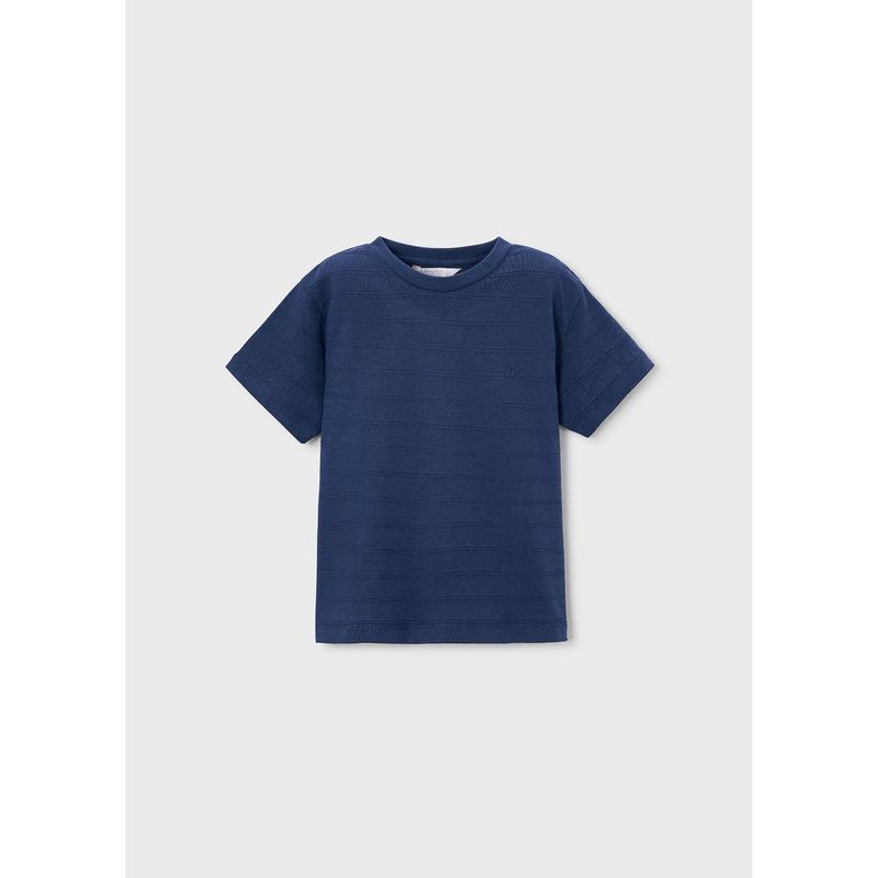 BLUE TSHIRT TONE ON TONE PATTERN SHORT SLEEVE / 3061-058