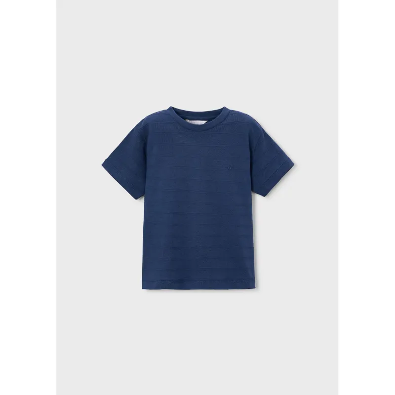 BLUE TSHIRT TONE ON TONE PATTERN SHORT SLEEVE / 3061-058