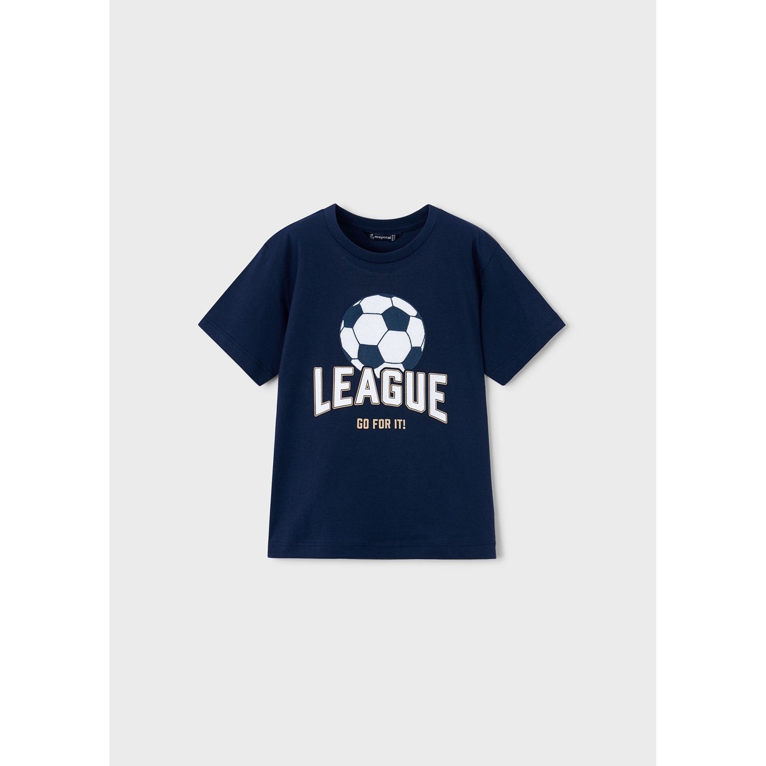 NAVY TSHIRT SHORT SLEEVE LEAGUE APPLIQUE / 3074-070