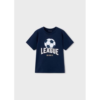 NAVY TSHIRT SHORT SLEEVE LEAGUE APPLIQUE / 3074-070