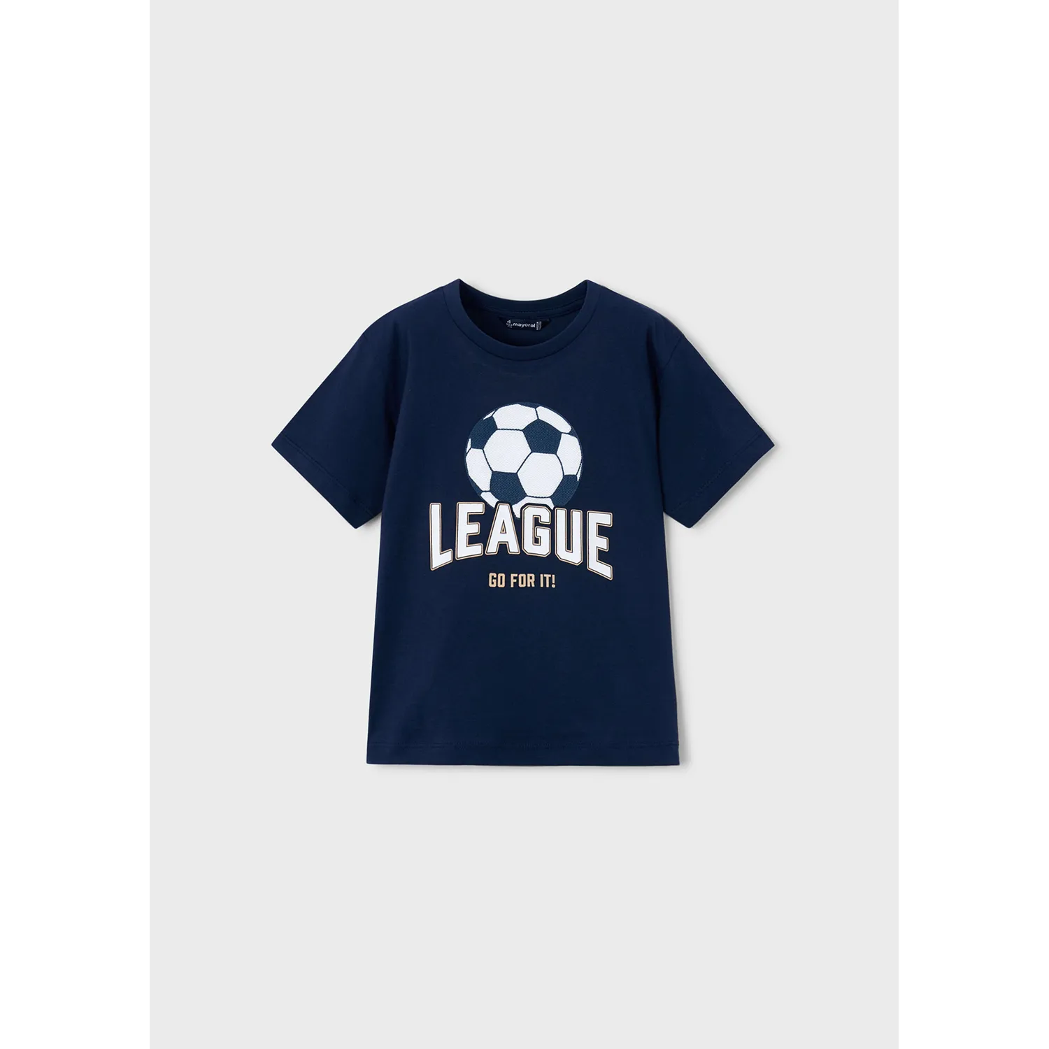 NAVY TSHIRT SHORT SLEEVE LEAGUE APPLIQUE / 3074-070