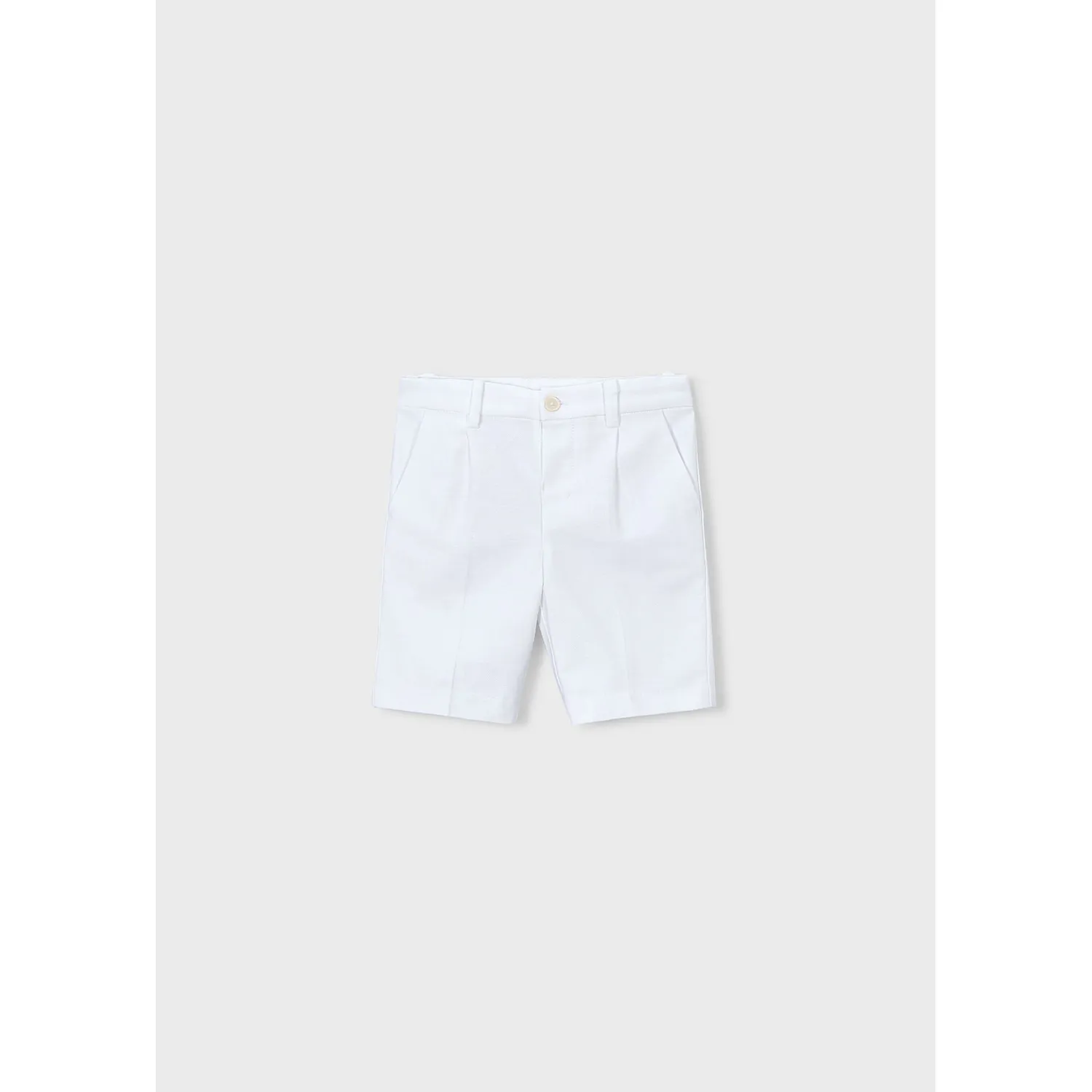 WHITE LINEN BERMUDA SHORTS / 3201-048 WHITE LINEN BERMUDA SHORTS / 3201-048
