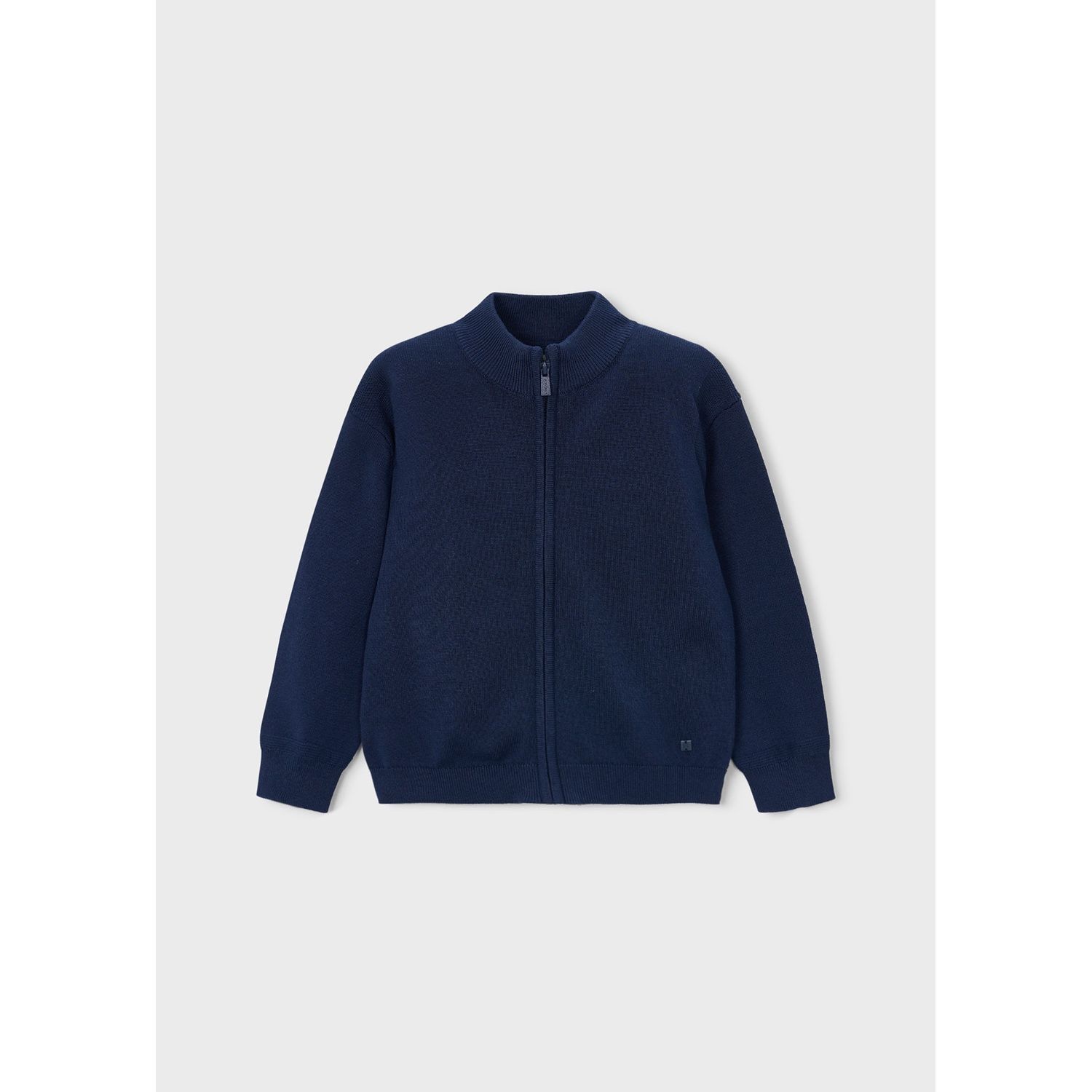 NAVY KNIT CARDIGAN ZIP CLOSURE / 3382-064