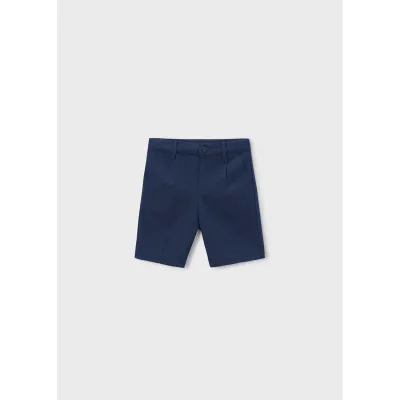 NAVY LINEN BERMUDA SHORTS / 3201-051