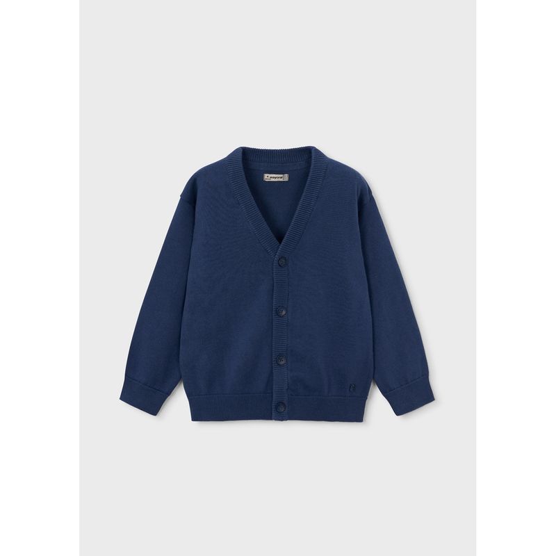 NAVY KNIT CARDIGAN 4 BUTTON / 3381-060
