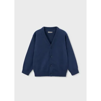 NAVY KNIT CARDIGAN 4 BUTTON / 3381-060