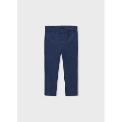 NAVY LINEN PANT CHINO TAILORING / 3574-067