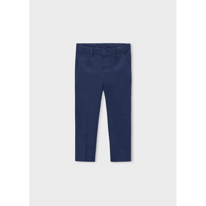 NAVY LINEN PANT CHINO TAILORING / 3574-067