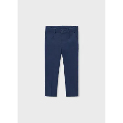 NAVY LINEN PANT CHINO TAILORING / 3574-067