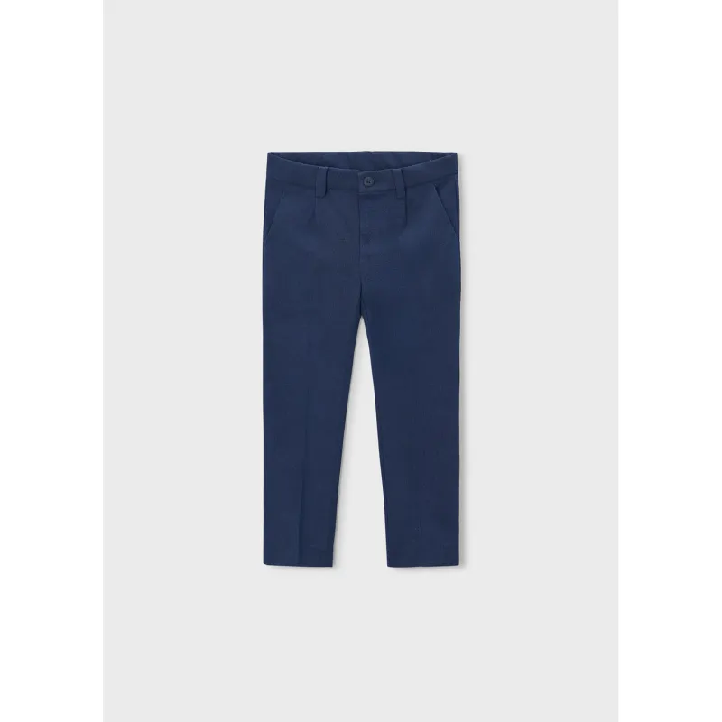 NAVY LINEN PANT CHINO TAILORING / 3574-067