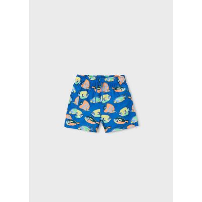 BLUE SWIM SHORTS FISH PRINT / 3612-089
