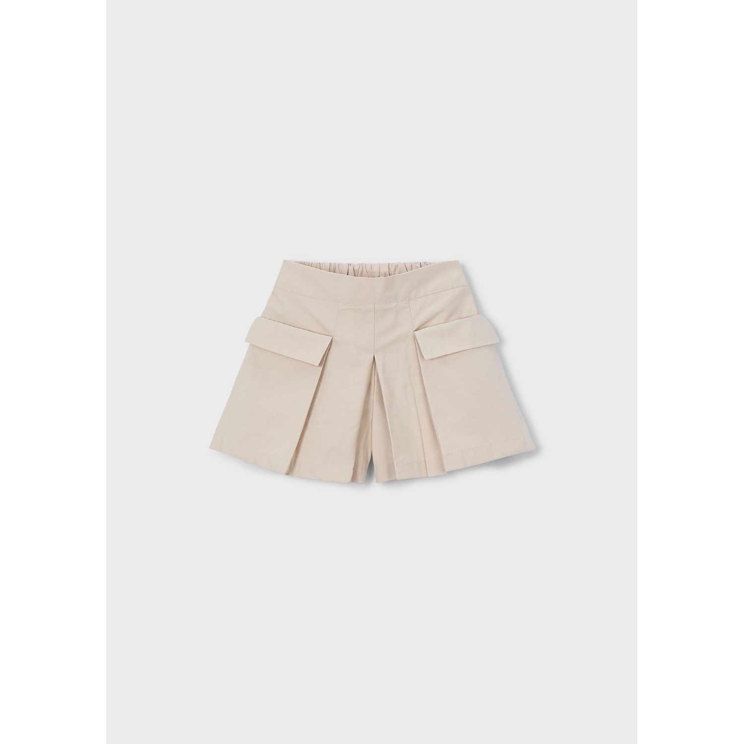 BEIGE SKORT 2 POCKETS ELASTIC WAIST / 3908-061