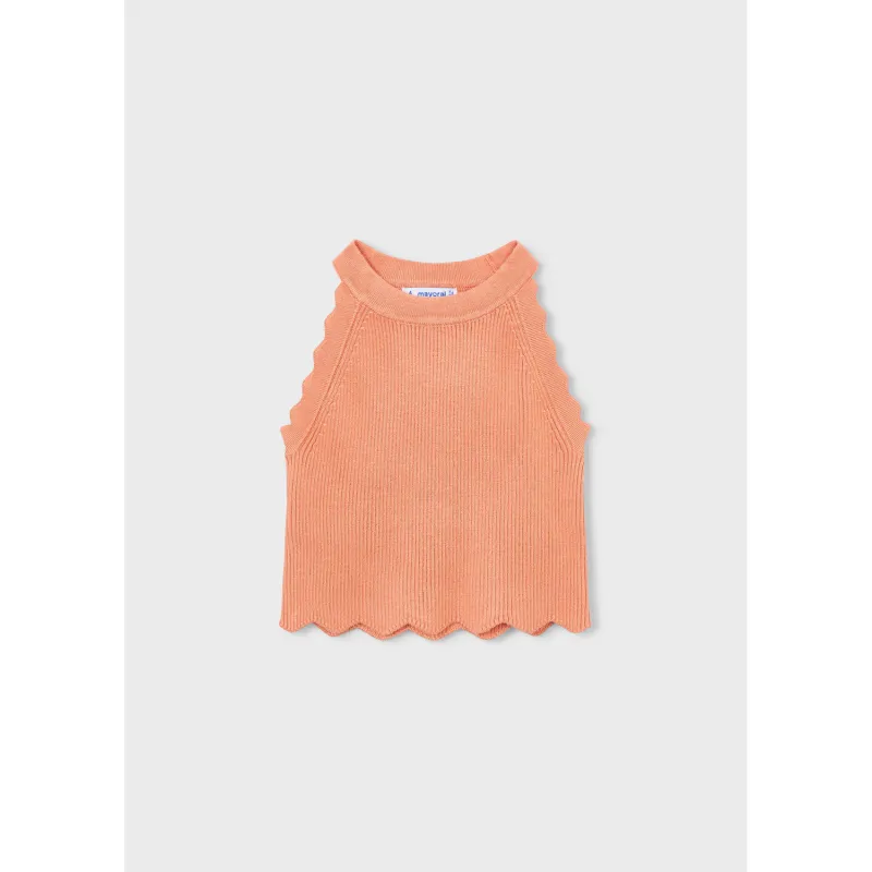 PEACH KNIT TOP SLEEVELESS / 3027-045
