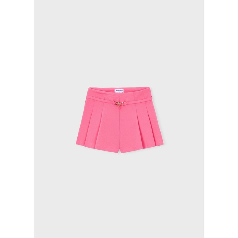 PINK KNIT SHORTS PLEATS / 3220-042