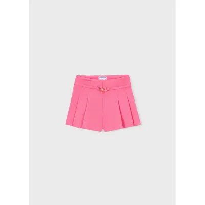 PINK KNIT SHORTS PLEATS / 3220-042