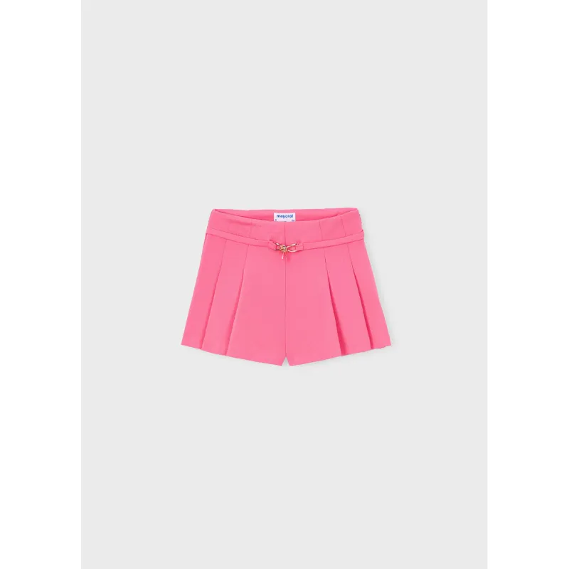 PINK KNIT SHORTS PLEATS / 3220-042