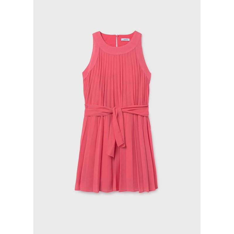 CORAL PLEATED DRESS & BELT / 6908-010